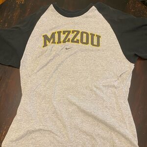 Nike Mizzou Gray and Black Short Sleeve Tee